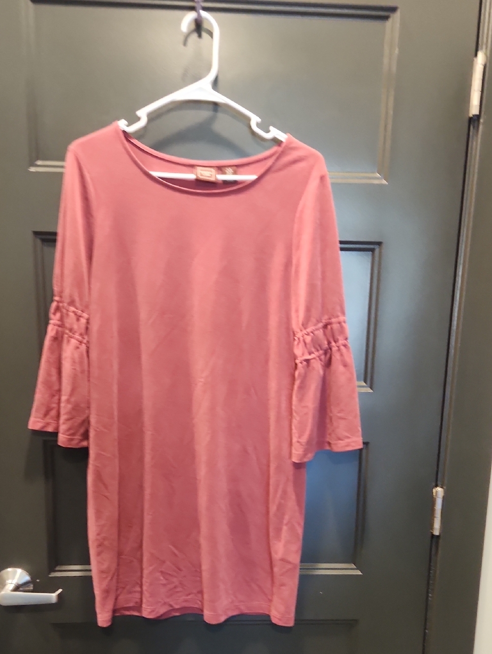 MARINA Luna muted rose crewneck top